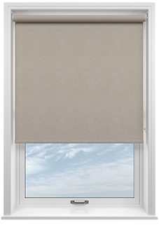 Flori Faux Suede (Blackout), Latte - Roller Blind